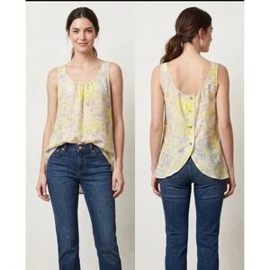 Cabi Silk Tank Top Blouse Summer Preppy Quiet Luxury Old Money Career Office